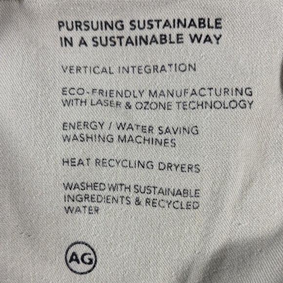 AG Adriano Goldschmied mens stone khaki flat front 8.5" chino shorts - size 34R - Picture 8 of 12